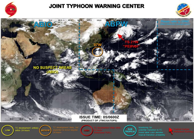 台風たまご2025JTWC(米軍)による現在地