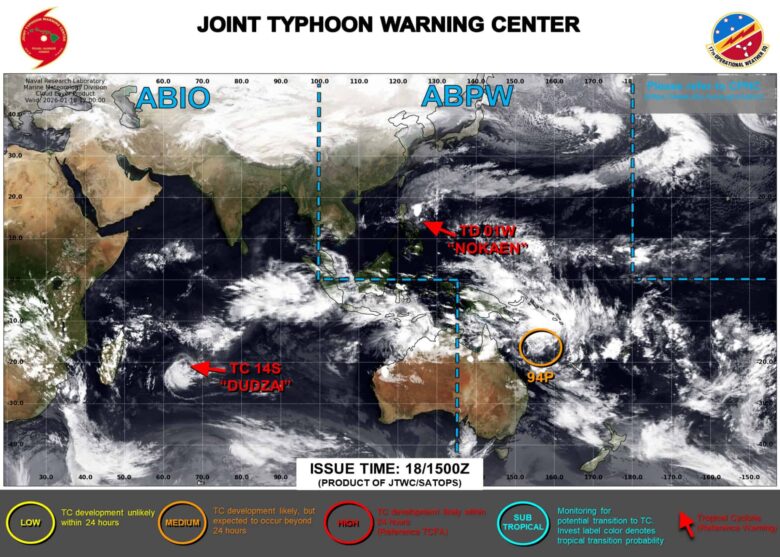 台風たまご2026JTWC（米軍)による現在地
