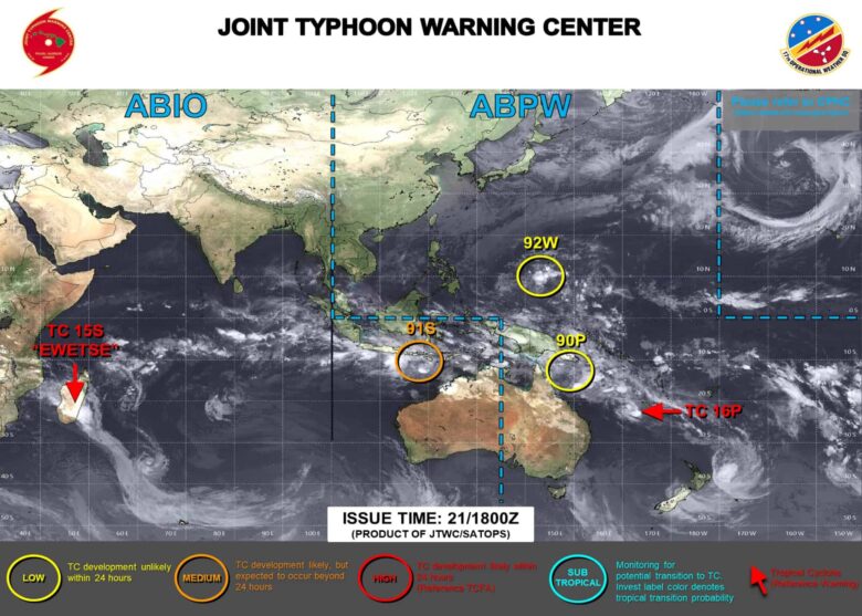 台風たまご2026JTWC（米軍)による現在地