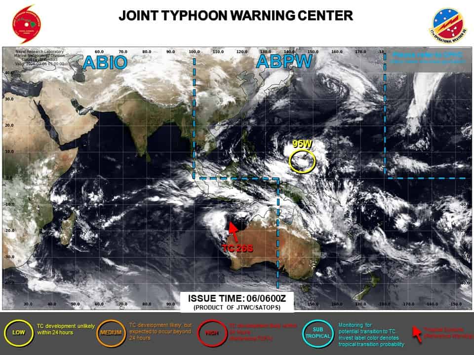台風たまご2026JTWC（米軍)による現在地