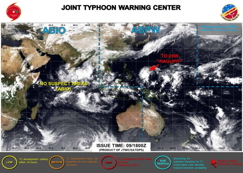 台風たまご2026JTWC（米軍)による現在地
